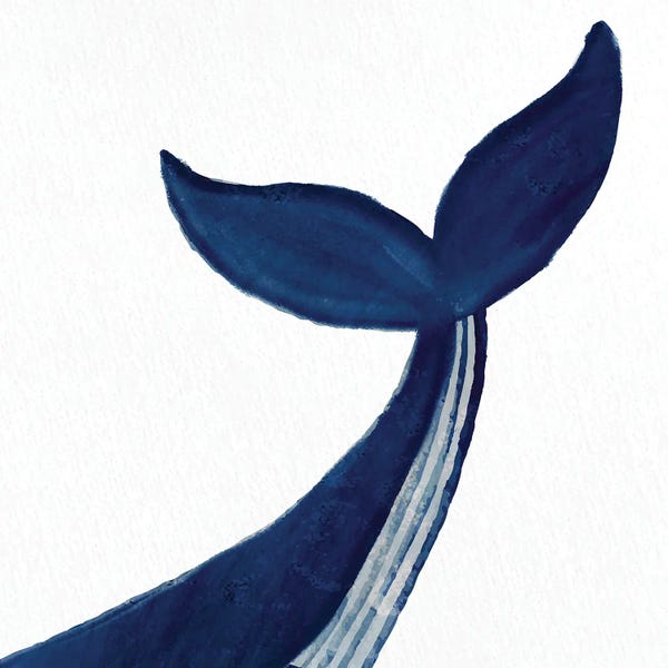 Kids Nautical Art: Whale I by Kimberly Allen