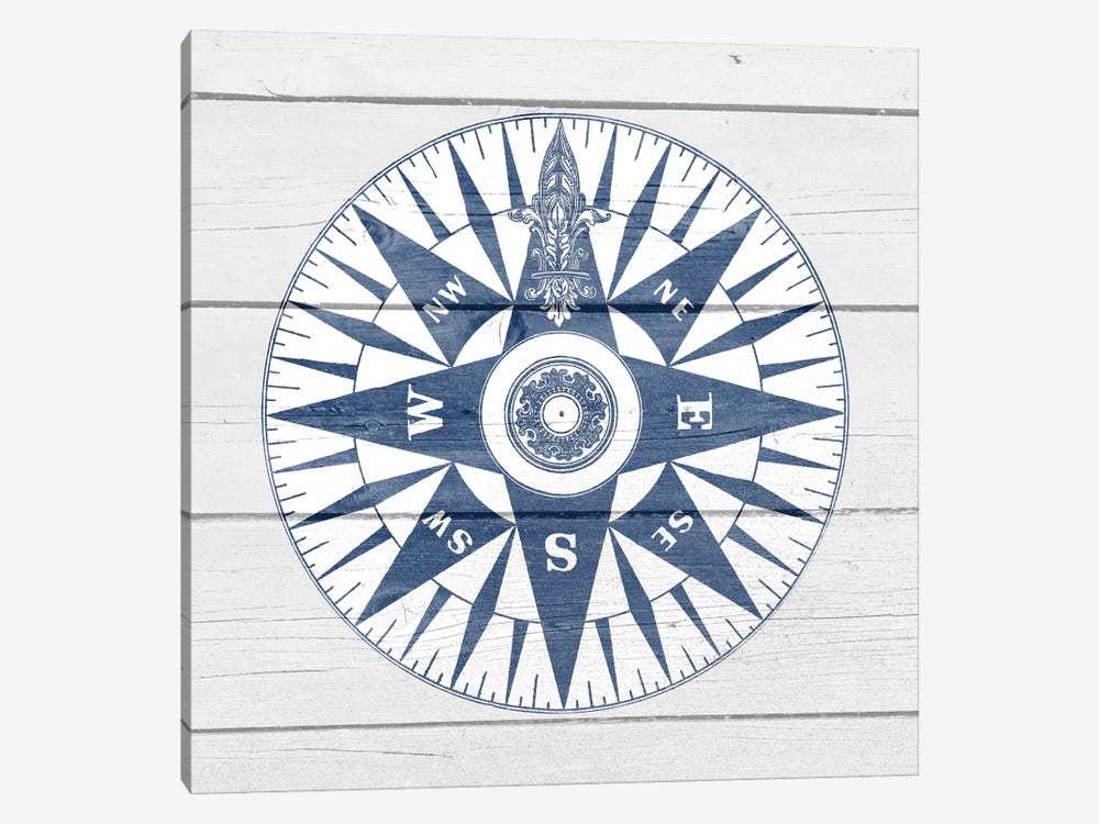 Wood Compass by Kimberly Allen 1-piece Canvas Print
