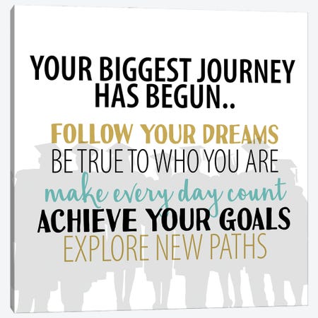Your Biggest Journey Canvas Print #KAL1536} by Kimberly Allen Art Print