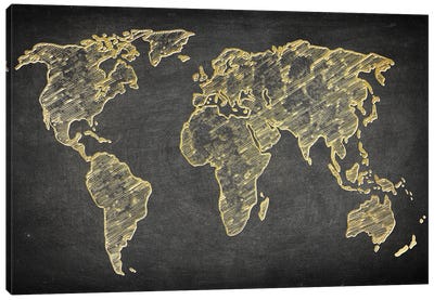 The World Canvas Art Print - World Map Art