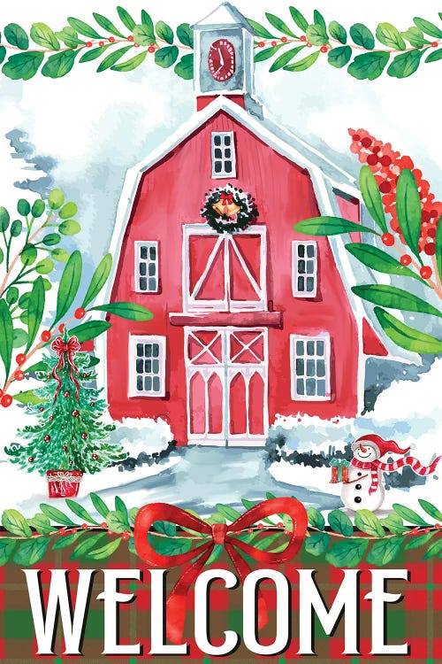Christmas Barn by Kimberly Allen wall art