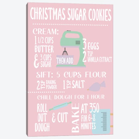 Christmas Cookies Canvas Print #KAL1557} by Kimberly Allen Art Print