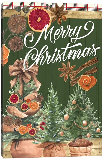 Old Fashioned Christmas Canvas Art Print - Vintage Christmas Décor