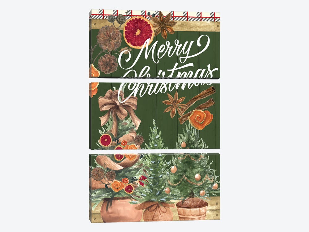 Old Fashioned Christmas by Kimberly Allen 3-piece Canvas Art