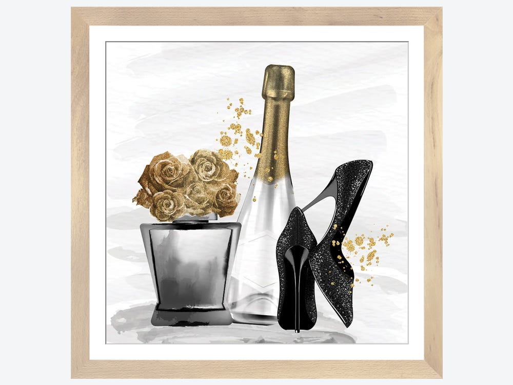 Champagne Glamour I Art Print by Kimberly Allen