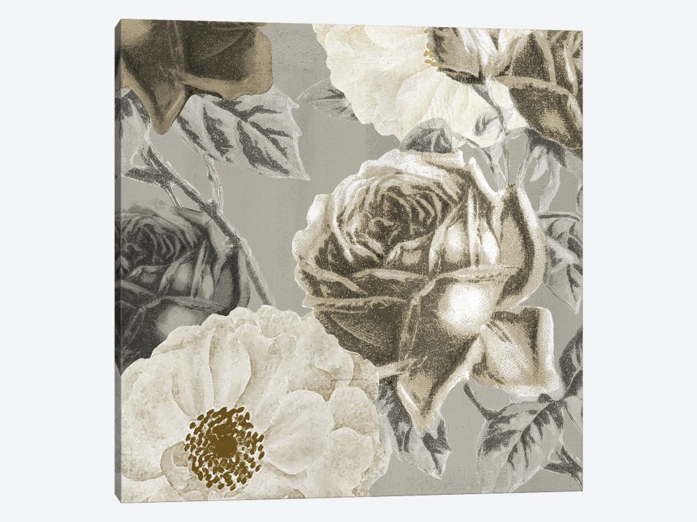 Floral Square by Kimberly Allen 1-piece Canvas Wall Art