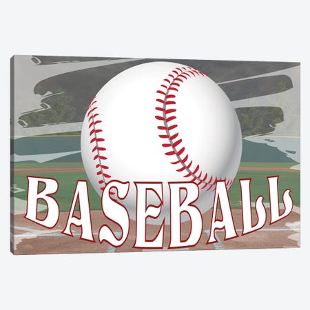 Baseball Field Canvas Print #KAL1577} by Kimberly Allen Art Print