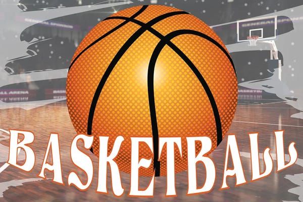 Kids Sports Art: Basketball Court by Kimberly Allen