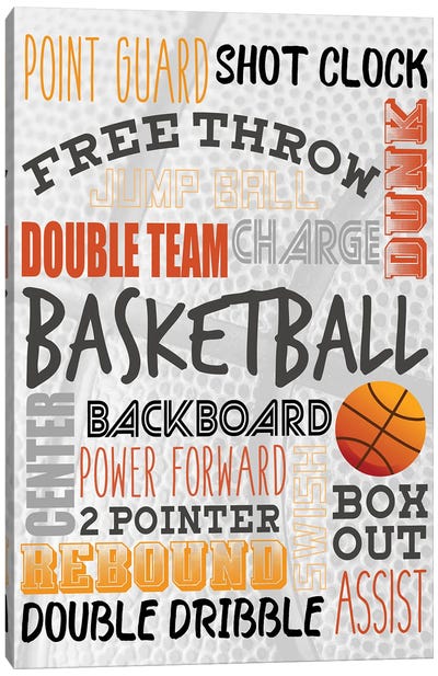 Dunk Canvas Art Print - Basketball Art