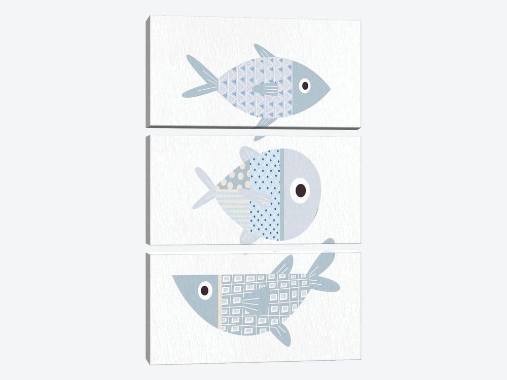 Fish I by Kimberly Allen 3-piece Canvas Wall Art