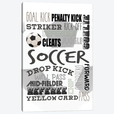 Goal Kick Canvas Print #KAL1590} by Kimberly Allen Canvas Art