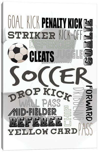 Goal Kick Canvas Art Print - Kids Sports Art