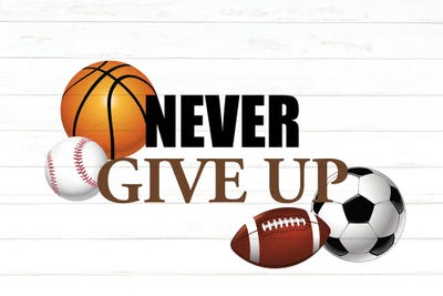 Never Give Up Canvas Wall Art By Kimberly Allen | ICanvas