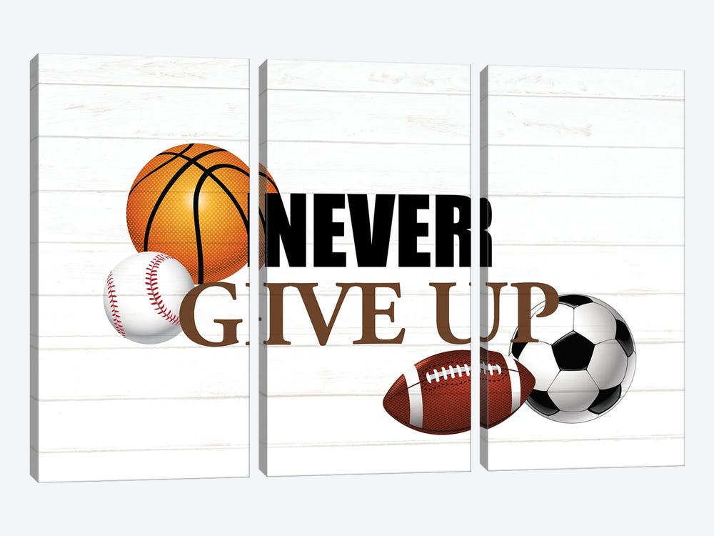 Never Give Up by Kimberly Allen 3-piece Canvas Art Print