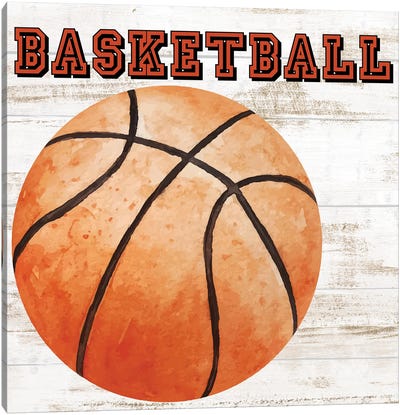 Play Basketball Canvas Art Print - Basketball Art