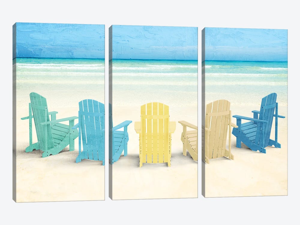 Sea View by Kimberly Allen 3-piece Canvas Wall Art