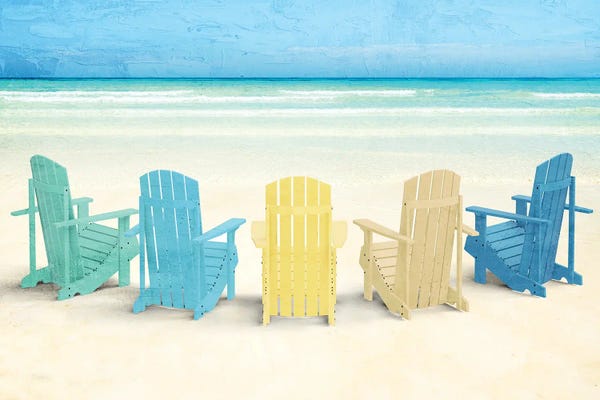 Large Coastal Art - Canvas Prints: Sea View by Kimberly Allen