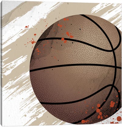 Sport Life IV Canvas Art Print - Basketball Art