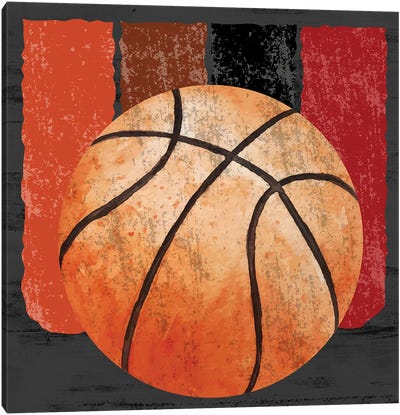 Sport Lines II Canvas Art Print - Basketball Art