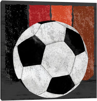 Sport Lines IV Canvas Art Print - Soccer Art
