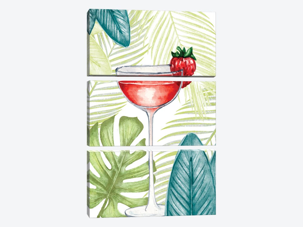 Cocktail Palms I by Kimberly Allen 3-piece Art Print