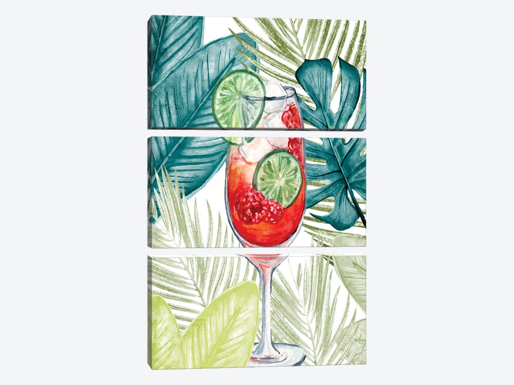 Cocktail Palms II by Kimberly Allen 3-piece Canvas Artwork