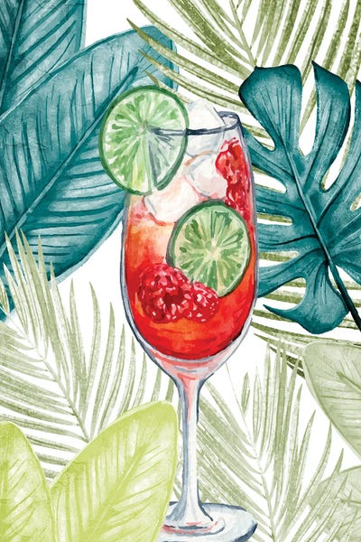 Tropical Leaves: Cocktail Palms II by Kimberly Allen