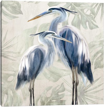 Heron Palms Canvas Art Print - Heron Art