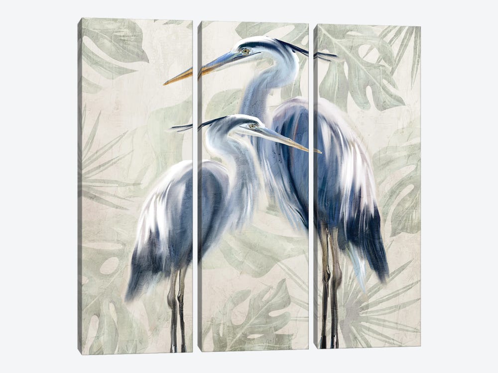 Heron Palms by Kimberly Allen 3-piece Canvas Art Print