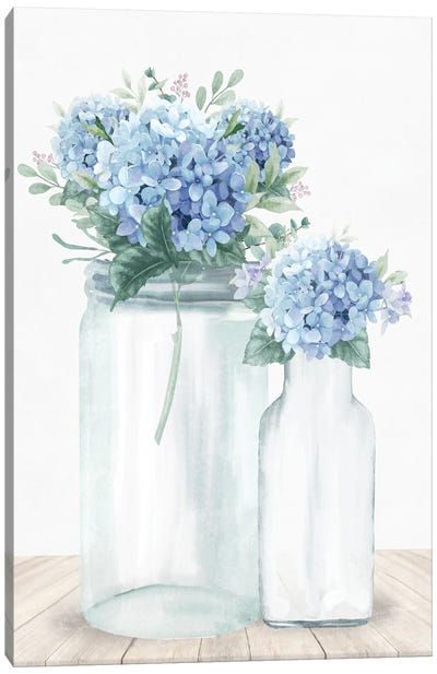 Hydrangea Glass II Canvas Art Print - Kimberly Allen