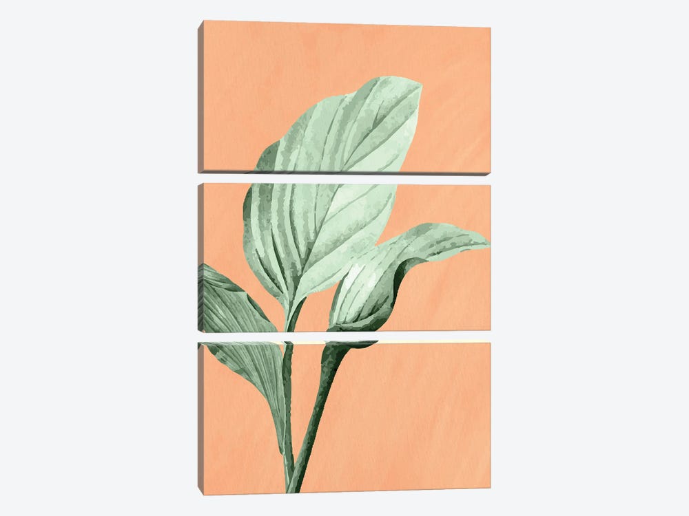 Palm On Orange III by Kimberly Allen 3-piece Art Print