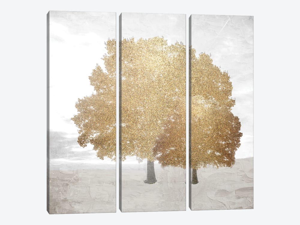 Tree Golds by Kimberly Allen 3-piece Canvas Artwork