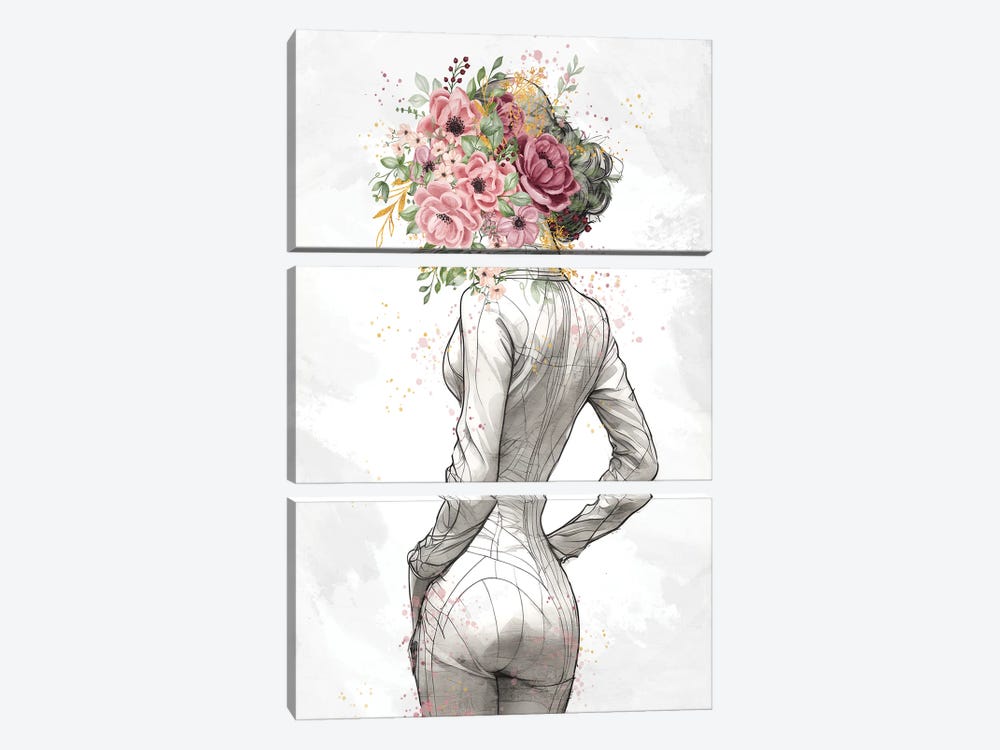 Floral Beauty II by Kimberly Allen 3-piece Art Print