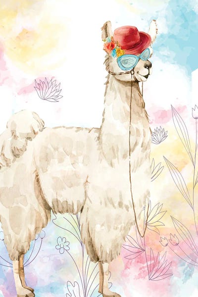 Llamas & Alpacas: Top Hat Llama by Kimberly Allen