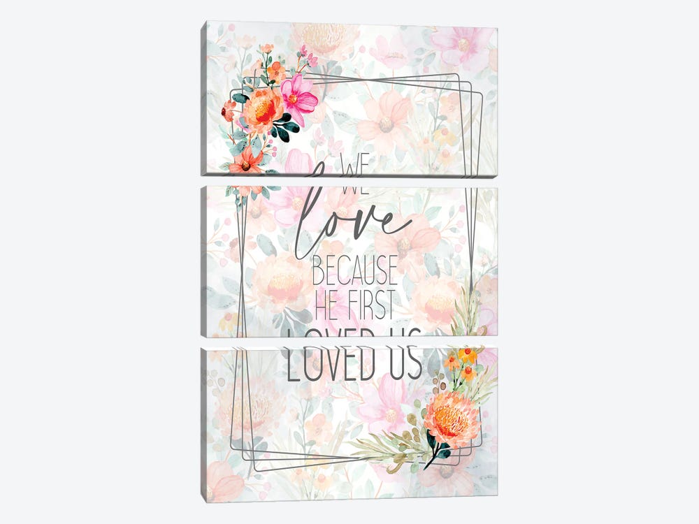 We Love I by Kimberly Allen 3-piece Canvas Art
