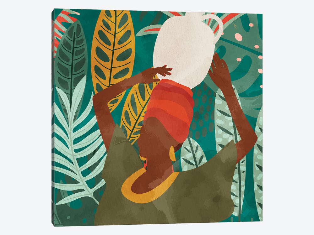 Palm Walk I by Kimberly Allen 1-piece Canvas Print