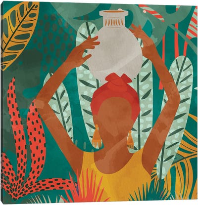 Palm Walk II Canvas Art Print - Jungles