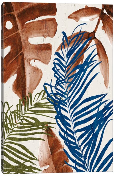 Tropic Rust I Canvas Art Print - Tropical Leaf Art