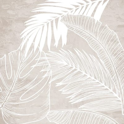 White and Cream Palms I by Kimberly Allen framed wall art