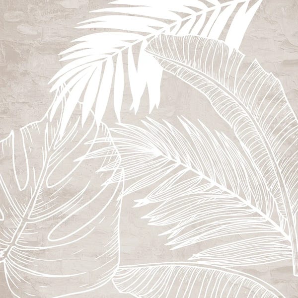 Fine Art Print: White and Cream Palms I by Kimberly Allen