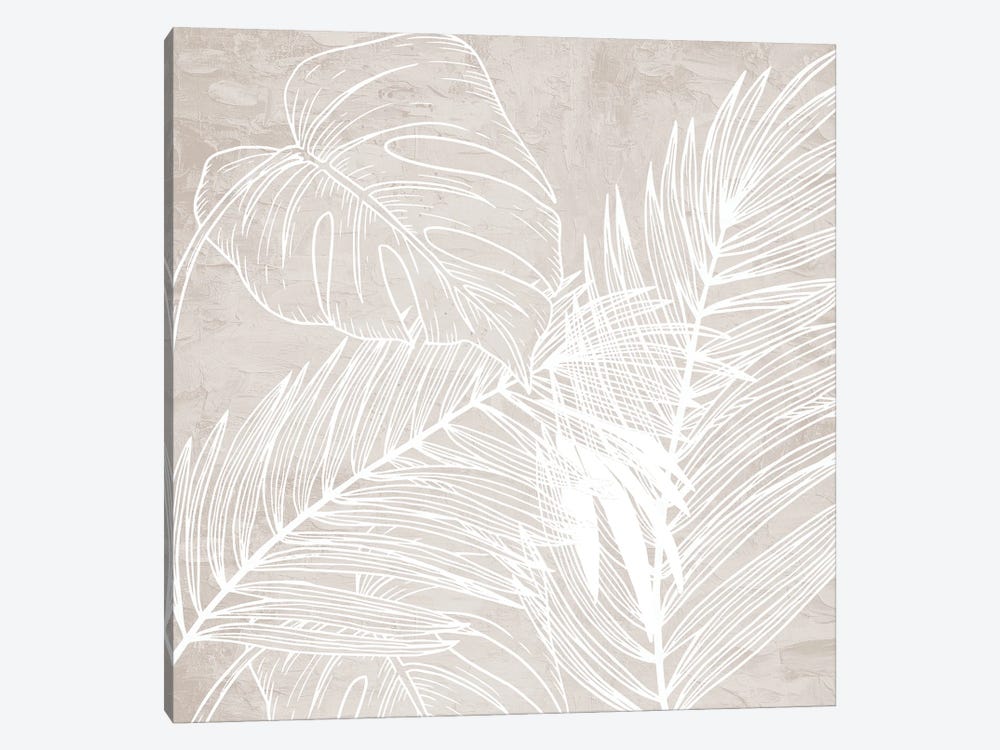 White and Cream Palms II by Kimberly Allen 1-piece Canvas Art