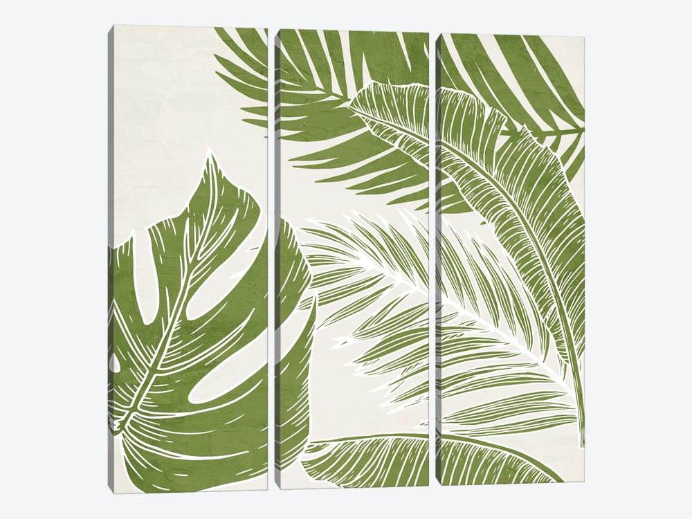 Overlapping Palms I by Kimberly Allen 3-piece Canvas Art