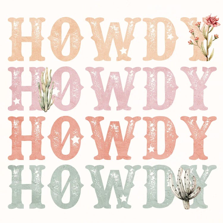 Howdy Cowgirl I by Kimberly Allen wall art
