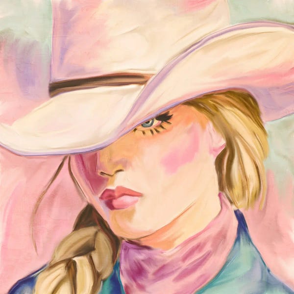Dopamine Decor: Pastel Cowgirl I by Kimberly Allen