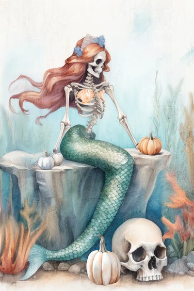 Skeletons: Mermaid Halloween II by Kimberly Allen
