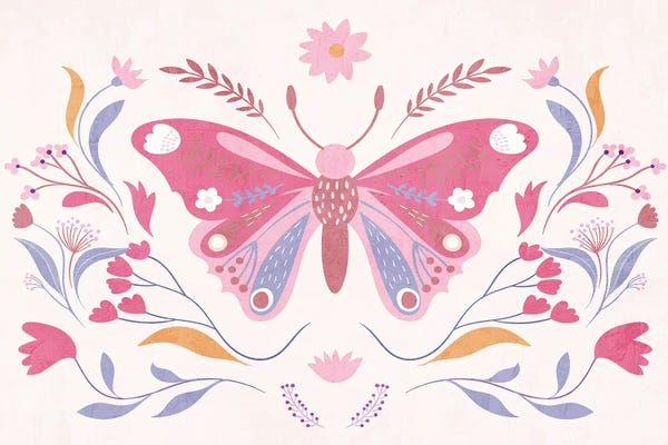 Kimberly Allen: Folk Butterfly I by Kimberly Allen