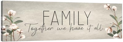Family Together Cotton Canvas Art Print