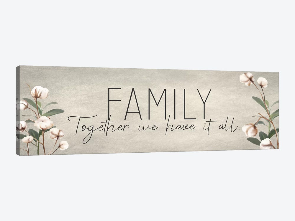 Family Together Cotton by Kimberly Allen 1-piece Art Print