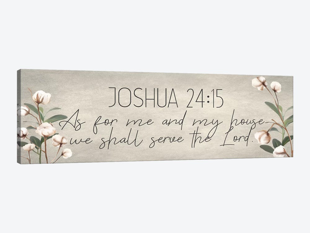 Joshua 24:15 Cotton by Kimberly Allen 1-piece Art Print