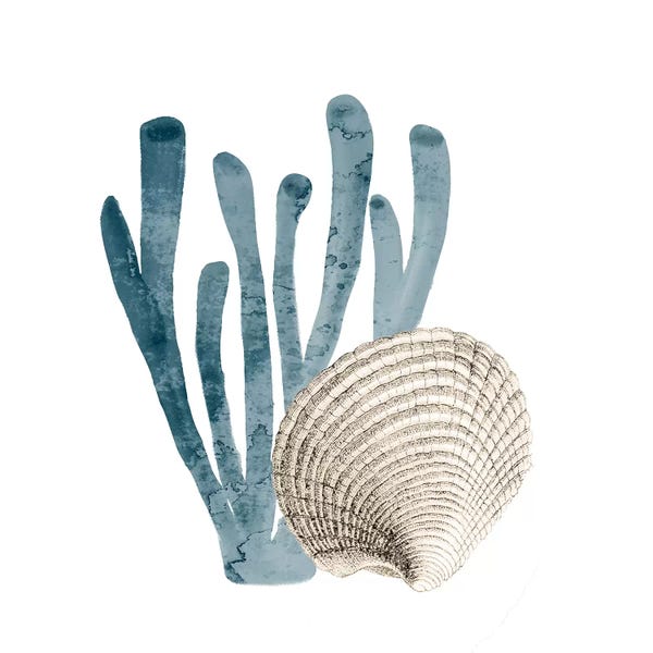 Kids Nautical Art: Coral Cove Blue IV by Kimberly Allen